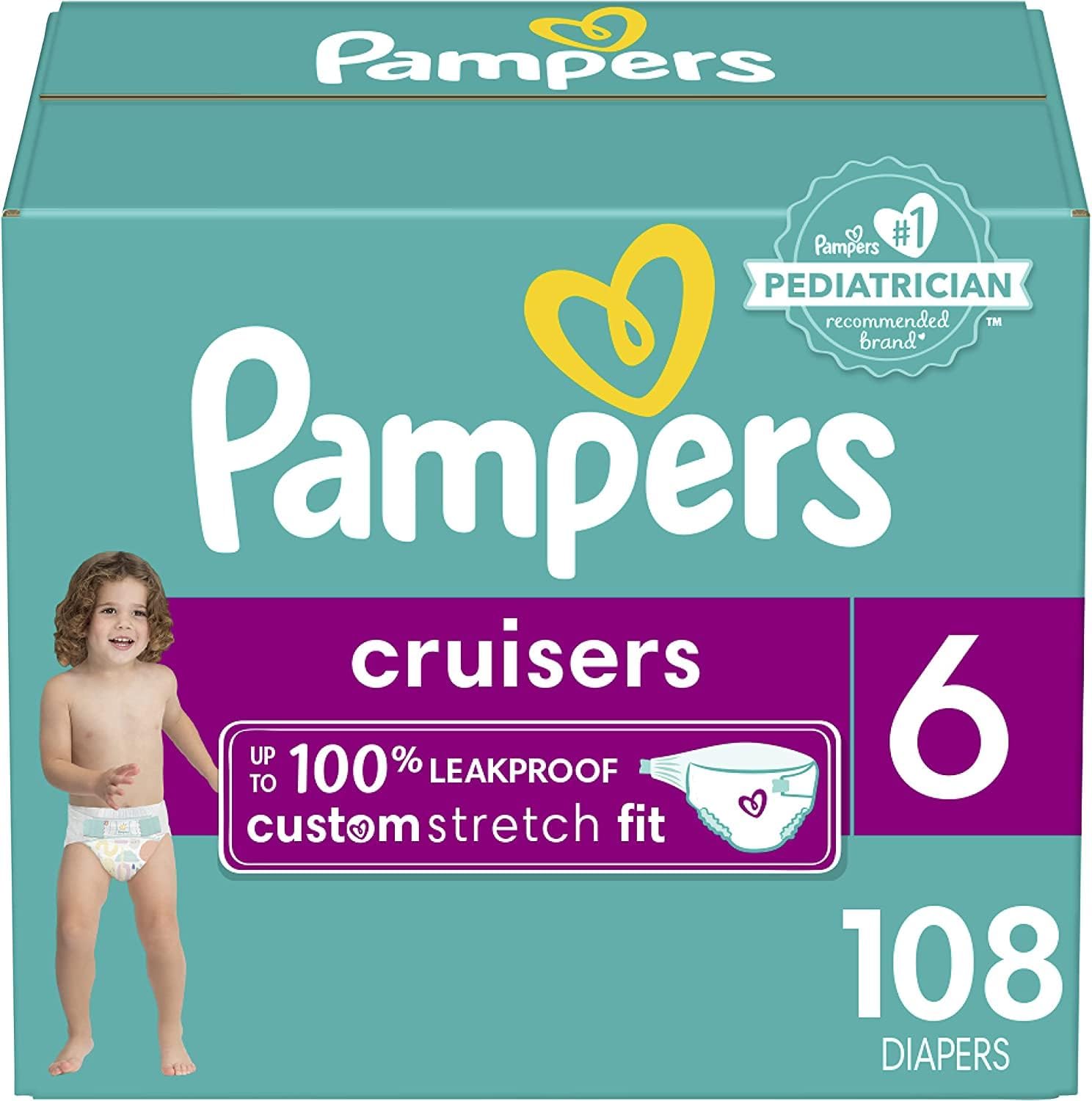 Pampers Pañales secos para bebé, talla 1, 120 unidades, pañales desechables  absorbentes