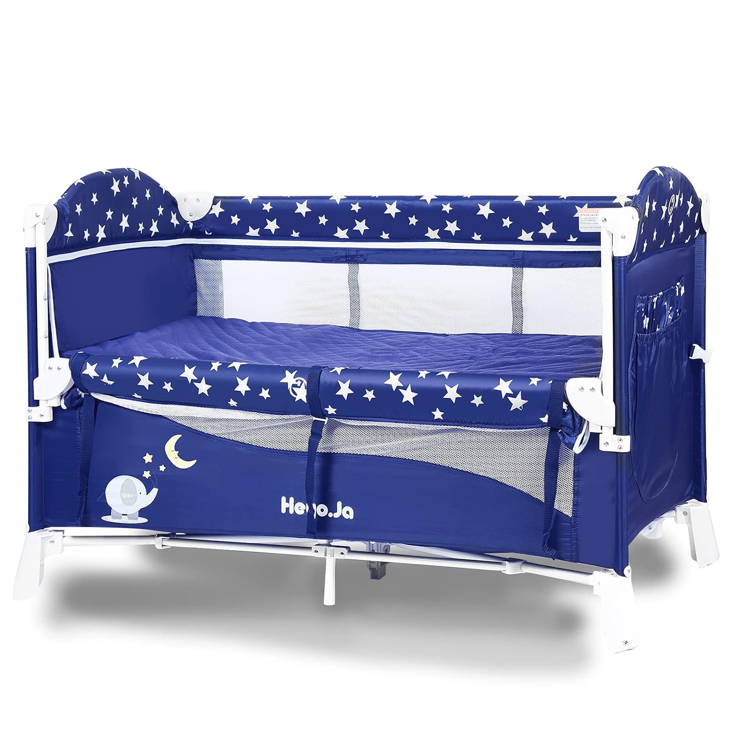 Pamo Babe Cuna de viaje portátil para niños pequeños cama de bebé con  moisés y cambiador azul azul